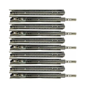Kit 10 Corrediça Telescópica Gaveta 30cm Trilho Zincado Inox Tamanho:corrediça H30 30cm