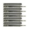 Kit 10 Corrediça Telescópica Gaveta 30cm Trilho Zincado Inox Tamanho:corrediça H30 30cm - 1