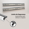 Kit 10 Corrediça Telescópica Gaveta 30cm Trilho Zincado Inox Tamanho:corrediça H30 30cm - 2