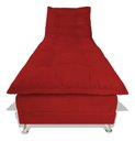 Ver imagem 3 de Sofa Cama Chaise Bicama Reclinavel Sala Lavinia Suede:Vermelho/Suede