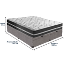 Ver imagem 4 de Cama Box King Preto com Base Baú Cinza Classic Anjos