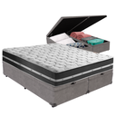 Ver imagem 1 de Cama Box King Preto com Base Baú Cinza Classic Anjos