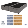 Cama Box King Preto com Base Baú Cinza Classic Anjos - 3