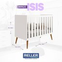 Ver imagem 5 de Kit Gêmeos Berço Americano Isis Branco - Reller Móveis