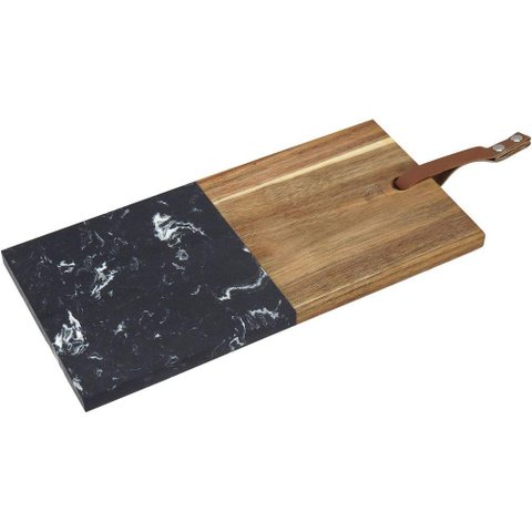 Tábua de Corte Home&co Retangular Madeira 1x30x15cm Natural