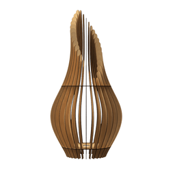 Abajur Grande de Chão ANDROMEDA MDF Luminária -:MDF CRU/70x25cm - 3