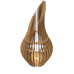 Abajur Grande de Chão ANDROMEDA MDF Luminária -:MDF CRU/70x25cm - 4