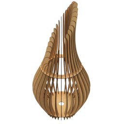 Abajur Grande de Chão ANDROMEDA MDF Luminária -:MDF CRU/70x25cm - 5