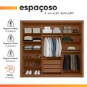 Ver imagem 7 de Guarda Roupas Casal 6 Portas 3 Gavetas com Espelho Frisado Melina