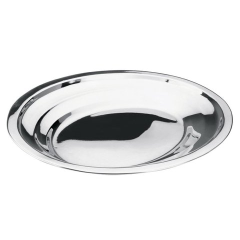 Travessa Rasa 25cm de Aço Inox Hercules