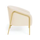 Ver imagem 5 de Poltrona Sala Decorativa Industrial Alta Dourado Stella Suede D03 - D’Rossi