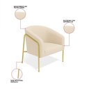 Ver imagem 3 de Poltrona Sala Decorativa Industrial Alta Dourado Stella Suede D03 - D’Rossi