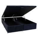 Ver imagem 1 de Cama Box Baú Queen Bipartido Preto Suede 42x158x198