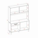Ver imagem 4 de Armário Cozinha Compacta Cleo 8 Portas 1 Gaveta Atacama Off White - Aramóveis