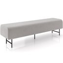 Ver imagem 1 de Puff Recamier Decorativo com Pés Industrial 195cm Novara P05 Veludo Cinza - Lyam Decor