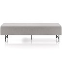Ver imagem 5 de Puff Recamier Decorativo com Pés Industrial 195cm Novara P05 Veludo Cinza - Lyam Decor