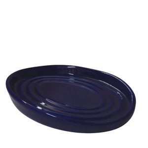 Descanso Oval para Talheres:eleve Suas Refeições com Elegância e Praticidade.:azul Cobalto