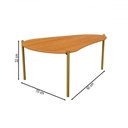 Ver imagem 2 de Mesa de Centro em Mdf Orgânica Tb628 70cm com Pés Metálicos Gold Freijó Dalla Costa