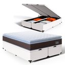 Ver imagem 1 de Cama Box Baú com Colchão de Espuma D33 Pillow Top Comfort Luxo King 193cm