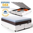 Ver imagem 2 de Cama Box Baú com Colchão de Espuma D33 Pillow Top Comfort Luxo King 193cm