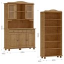 Ver imagem 3 de Cristaleira 5 Portas Estante Livreiro Madeira Maciça Freijo Milani Store Freijo