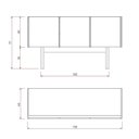 Ver imagem 4 de Balcão Buffet Aparador Lenny 139 Cm 3 Portas Laca com Madeirado