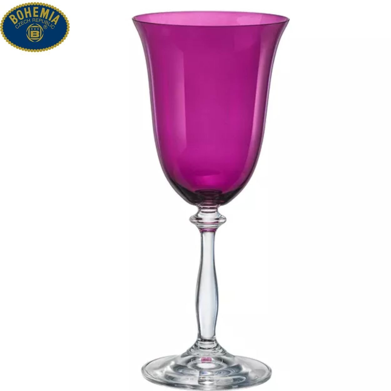 Taças Cristal Angela Violeta Champanhe e Agua 12un Bohemia - 4