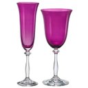 Ver imagem 1 de Taças Cristal Angela Violeta Champanhe e Agua 12un Bohemia