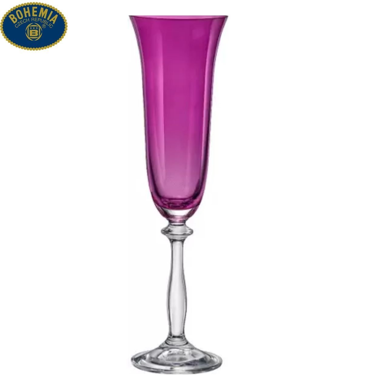 Taças Cristal Angela Violeta Champanhe e Agua 12un Bohemia - 5