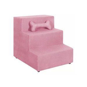 Escada Rampa para Pet Cachorro Gato Bellamado:rosa