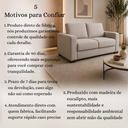 Ver imagem 4 de Sofá Namoradeira 2 Lugares Moderno Sala Confortável Recepção Linho:Linho Cinza Chumbo