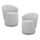 Ver imagem 1 de Kit 02 Poltronas Orgânicas Living Mavi Fixa Bouclê Cinza Claro - Abmaza