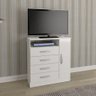 Cômoda 80cm 4 Gavetas 1 Porta Multimóveis CR35150 Branco - 2
