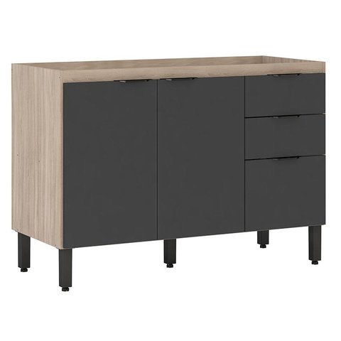 Balcão para Pia Firenze 120 cm Avena Grafito - Demóbile