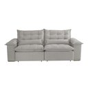 Ver imagem 1 de Sofa Retratil e Reclinavel Alice 230cm Braço 25 Cm em Linho Meu Sofá Online