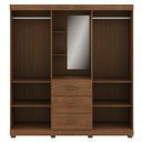 Ver imagem 5 de Guarda Roupa Casal 183cm 4 Portas Madeira Maciça Lone Castanho F07 - Mpozenato