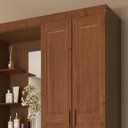 Ver imagem 6 de Guarda Roupa Casal 183cm 4 Portas Madeira Maciça Lone Castanho F07 - Mpozenato