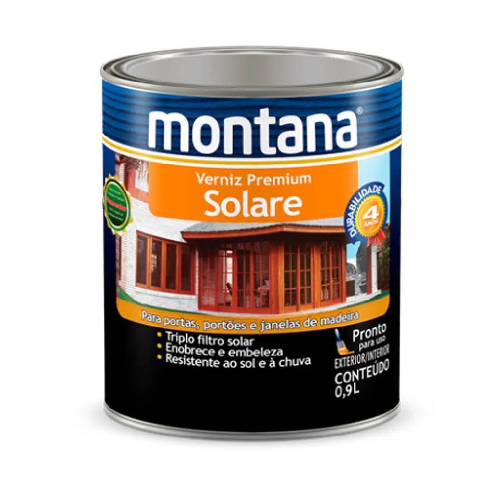 Verniz Premium Solare Montana 0,9lt Brilhante 33b010065