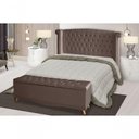 Ver imagem 2 de Kit de Quarto Cabeceira de Cama Box e Calçadeira Baú Toquio Casal Queen 160cm Suede Rosê