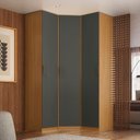 Ver imagem 1 de Guarda-roupa de Canto 3 Portas 100% Mdf Altezza Clean
