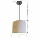 Ver imagem 2 de Lustre Luminária Pendente Vivare Free Lux Pe-4107pr Cúpula em Tecido 25x20cm