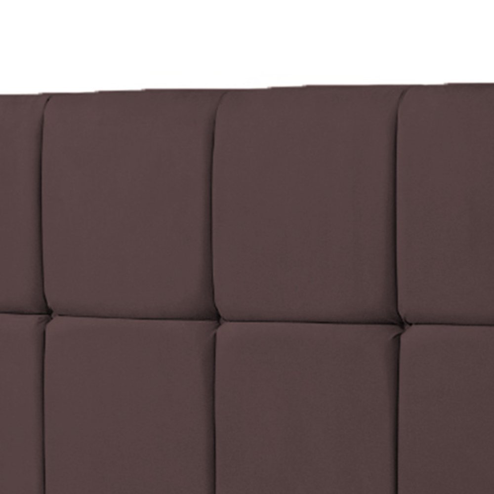 Cabeceira Super King Roma 195cm Suede Marrom - Vallisa Decor - 2