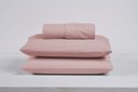 Ver imagem 1 de Kit Roupa de Cama Solteiro Percal 200 Fios 100% Algodão com Elástico e Fronha 2 Peças:rose