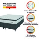 Ver imagem 6 de Cama Box Colchão Baú Casal King Molas Ensacadas City Pillow Top 193x203x64cm Cinza / Branco Hellen