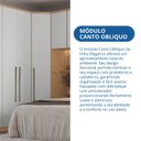 Ver mais imagens de Módulo de Canto Oblíquo 1 Porta 3 Prateleiras Elegance