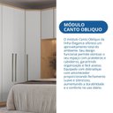 Ver mais imagens de Módulo de Canto Oblíquo 1 Porta 3 Prateleiras Elegance