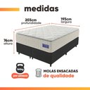 Ver imagem 3 de Cama Box King Colchão Ortopédico Atena Molas Ensacadas Pillow Top Hip Sleep