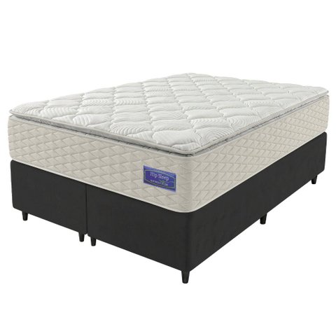 Cama Box King Colchão Ortopédico Atena Molas Ensacadas Pillow Top Hip Sleep