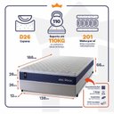 Ver imagem 3 de Conjunto Cama Box Casal c/ Molas Ensacadas Lagras Branco 138x188x66