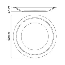Prato Raso Tramontina Peixes em Porcelana Decorada 28 cm - 2 Prato Raso Tramontina Peixes em Porcelana Decorada 28 cm - 2